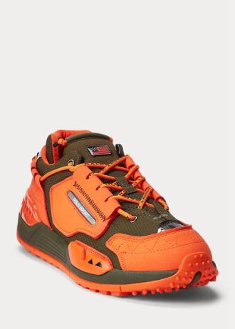 Orangefarbene Ralph Lauren PS200 Sneakers für Herren