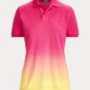 Pink / Orange / Gelbe Poloshirts aus Dip-Dyed-Piqué für Damen von Ralph Lauren