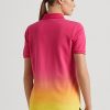 Pink / Orange / Gelbe Poloshirts aus Dip-Dyed-Piqué für Damen von Ralph Lauren
