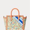 Prnt Khaki Mjcqrd/Portsid Damen Ralph Lauren Monogram Jacquard Medium Tyler Tote Bags