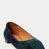 Ralph Lauren Kendrya Black Watch Plaid Ballerinas für Damen in Grün
