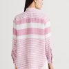 Rosa gestreifte Oversize-Leinenhemden von Ralph Lauren für Damen