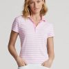 Rosa Poloshirts aus Jersey im Tailored Fit von Ralph Lauren für Damen