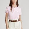 Rosa Poloshirts aus Mesh im Classic Fit von Ralph Lauren für Damen