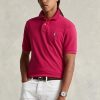Rosa Poloshirts aus Mesh im Custom-Slim-Fit von Ralph Lauren für Herren