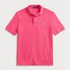 Rosa Poloshirts aus Mesh im Custom-Slim-Fit von Ralph Lauren für Herren