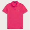 Rosa Poloshirts aus Mesh im Custom-Slim-Fit von Ralph Lauren für Herren