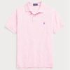 Rosa Poloshirts aus Mesh im Custom-Slim-Fit von Ralph Lauren für Herren