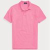 Rosa Poloshirts aus Mesh im Custom-Slim-Fit von Ralph Lauren für Herren
