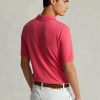 Rosa Poloshirts aus Mesh im Custom-Slim-Fit von Ralph Lauren für Herren