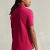 Rosa Poloshirts aus Mesh im Custom-Slim-Fit von Ralph Lauren für Herren