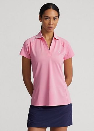 Rosa Poloshirts aus Piqué im Tailored Fit von Ralph Lauren für Damen