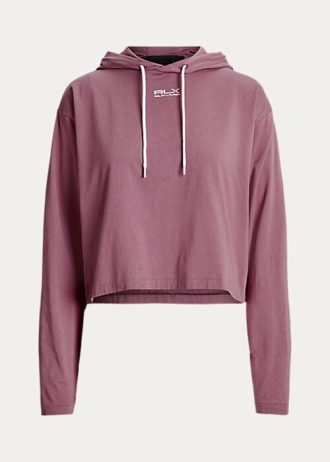 Rosa Ralph Lauren Cropped-Sweatshirts aus Baumwolljersey für Damen