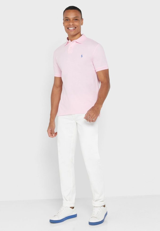 Rosa Ralph Lauren Essential Poloshirts für Herren