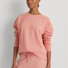 Rosa Ralph Lauren Fleece-Pullover-Sweatshirts für Damen