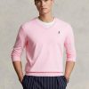 Rosa Ralph Lauren Slim Fit Pullover aus strukturierter Baumwolle für Herren