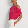 Rosa Ralph Lauren Stretch-Jersey-Oberteile für Damen