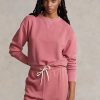 Rosa Ralph Lauren Sweatshirts mit Rundhalsausschnitt aus Bio-Baumwolle für Damen