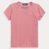 Rosa Ralph Lauren T-Shirts mit Rundhalsausschnitt aus Bio-Baumwolle für Damen