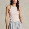 Rosa Ralph Lauren Tanktops aus gerippter Baumwolle für Damen