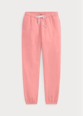 Rosafarbene Ralph Lauren Fleece-Sporthose für Damen