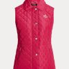 Rosafarbene Weste mit Rautensteppung von Ralph Lauren für Damen