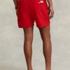 Rote Badeshorts „Traveller“ von Ralph Lauren für Herren