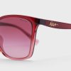 Rote Damen-Wayfarer-Sonnenbrille Ralph Lauren 0Ra5281U