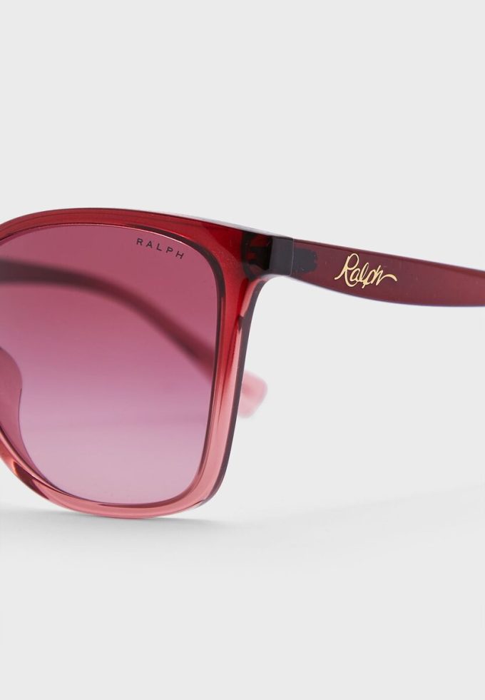 Rote Damen-Wayfarer-Sonnenbrille Ralph Lauren 0Ra5281U