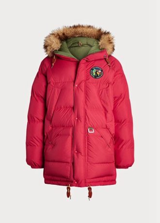 Rote Daunenparka-Wendejacken von Ralph Lauren für Herren