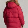 Rote Daunenparka-Wendejacken von Ralph Lauren für Herren