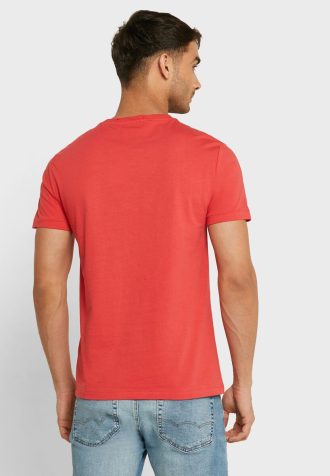 Rote Herren-T-Shirts mit Rundhalsausschnitt und Slogan von Ralph Lauren