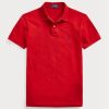 Rote Poloshirts aus Mesh im Slim Fit von Ralph Lauren für Herren