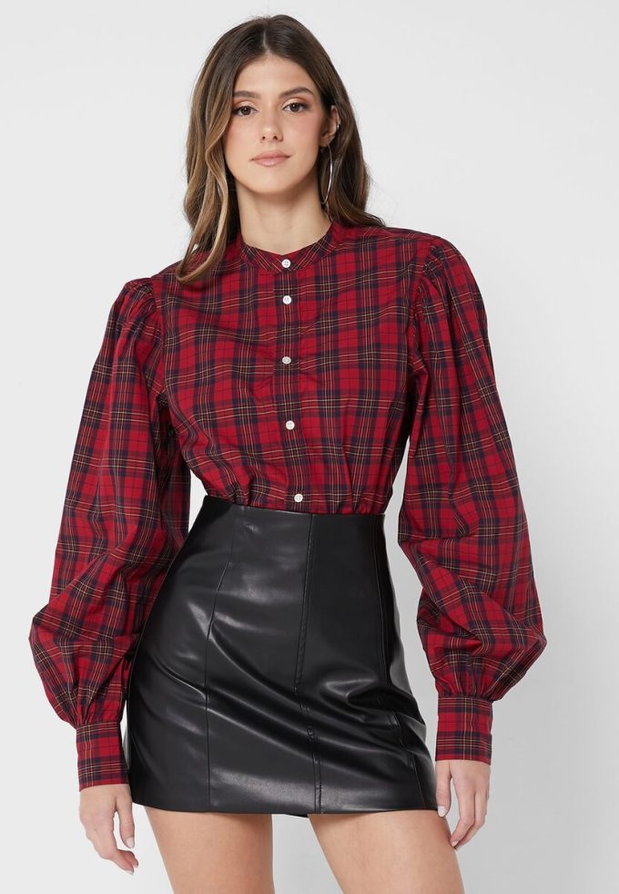 Rote Ralph Lauren Button-Down-Oberteile für Damen