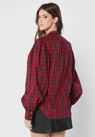 Rote Ralph Lauren Button-Down-Oberteile für Damen