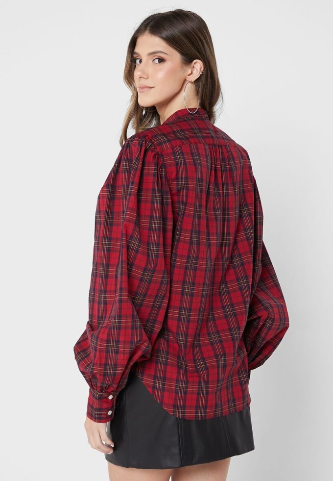 Rote Ralph Lauren Button-Down-Oberteile für Damen