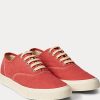 Rote Ralph Lauren Canvas-Sneakers für Damen