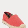 Rote Herren Ralph Lauren Cevio Washed Canvas Freizeitschuhe