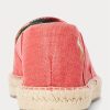 Rote Herren Ralph Lauren Cevio Washed Canvas Freizeitschuhe