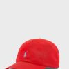 Rote Ralph Lauren Essential Curved Peak Hüte für Herren