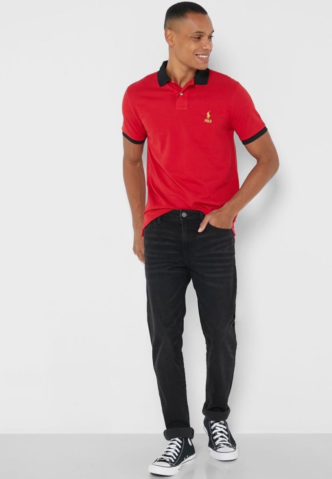 Rote Ralph Lauren Essential T-Shirts für Herren