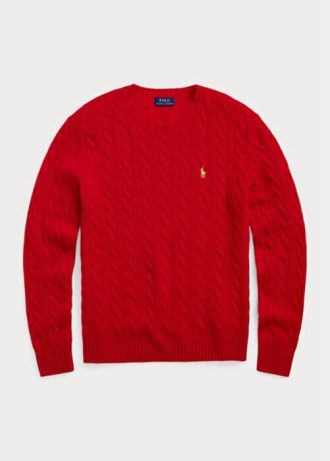 Rote Ralph Lauren Lunar New Year Woll-Kaschmir-Pullover für Herren