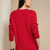 Rote Ralph Lauren Unar New Year Bear Pullover für Damen