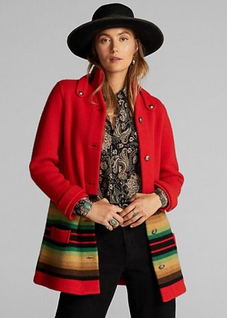 Rote Ralph Lauren Wollpullover für Damen