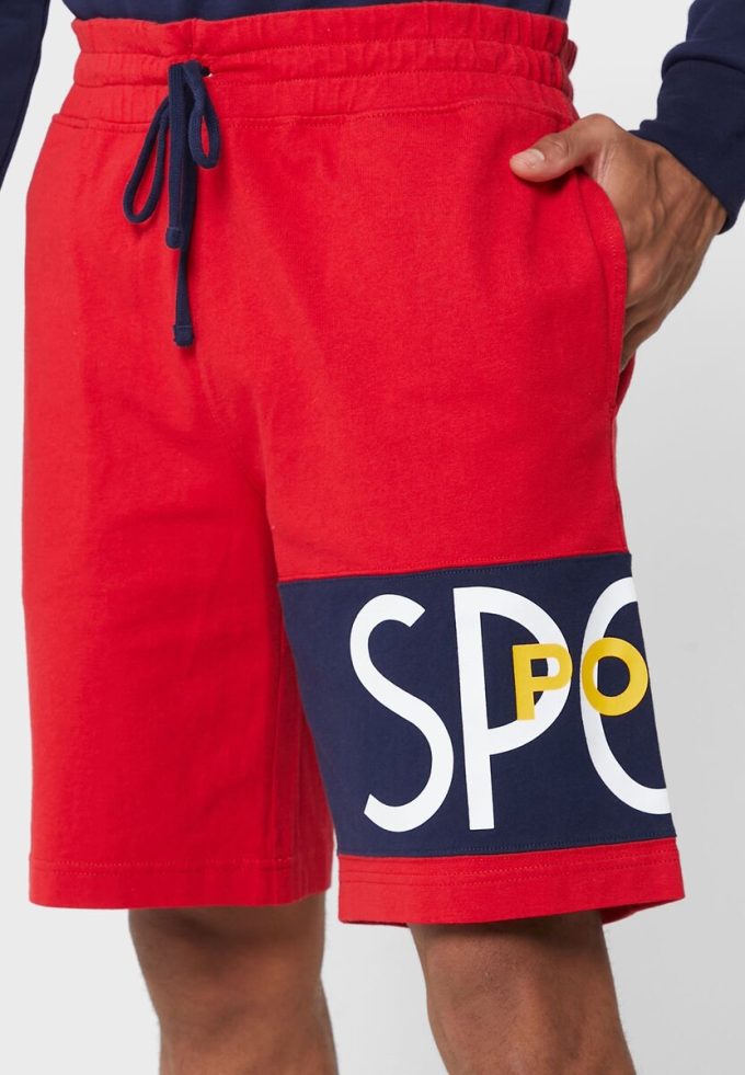 Rote Shorts mit Ralph Lauren-Logo für Herren