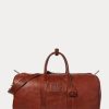 Schokoladenbraune Ralph Lauren Heritage-Reisetaschen aus Leder für Herren