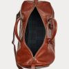 Schokoladenbraune Ralph Lauren Heritage-Reisetaschen aus Leder für Herren