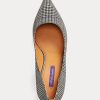 Schwarz / Cremefarbene Ralph Lauren Celia Glen Plaid Woll-Pumps für Damen