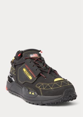 Schwarz / Gelbe Ralph Lauren PS200 Sneakers für Herren