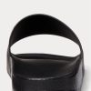 Schwarz/Goldene Ralph Lauren Signature Pony-Hausschuhe für Herren